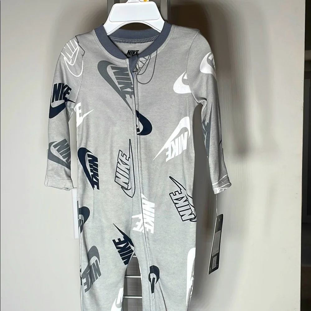 Nike Gray Logo Baby Onesie - Picture 2 of 5